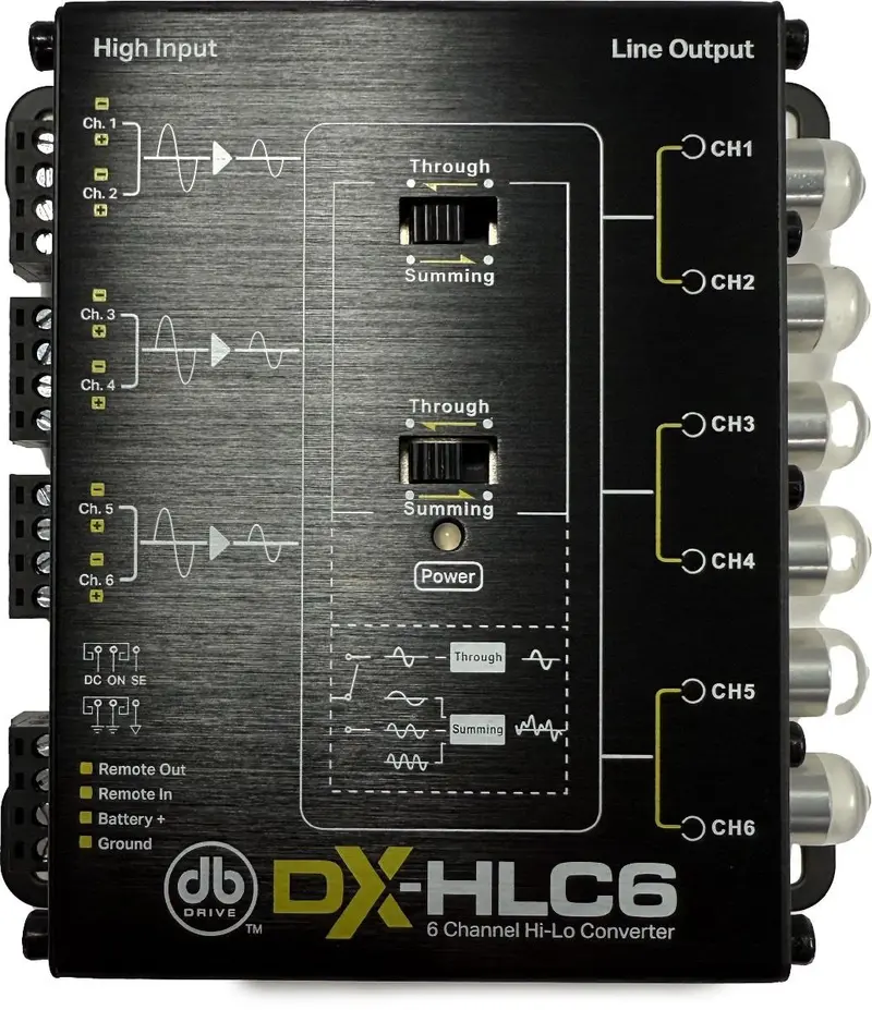 Db Drive Dx-Hlc6 — 6-Channel High/Low-Level Signal Converter With Summing Function 1