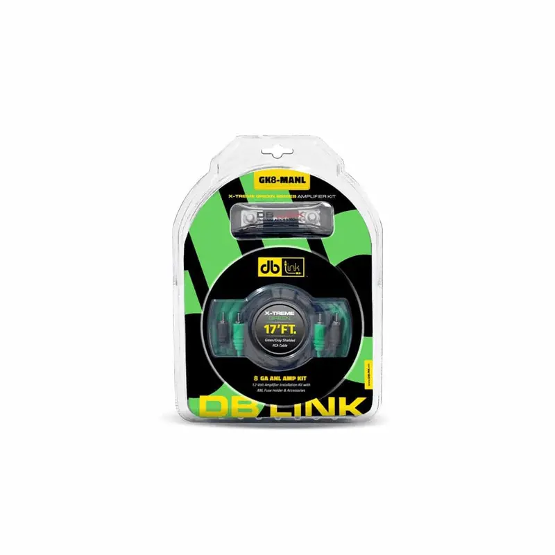 Db Link Green Xtreme 8-Gauge Amplifier Kit With Anl Fuse 1
