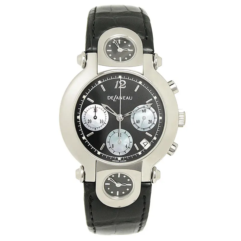 Delaneau Three-Time-Zone Chronograph – Handcrafted Swiss Watch 1