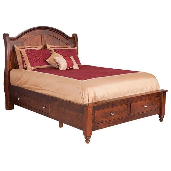 Duchess Amish Sleigh Bed – Traditional Solid Wood Design 1