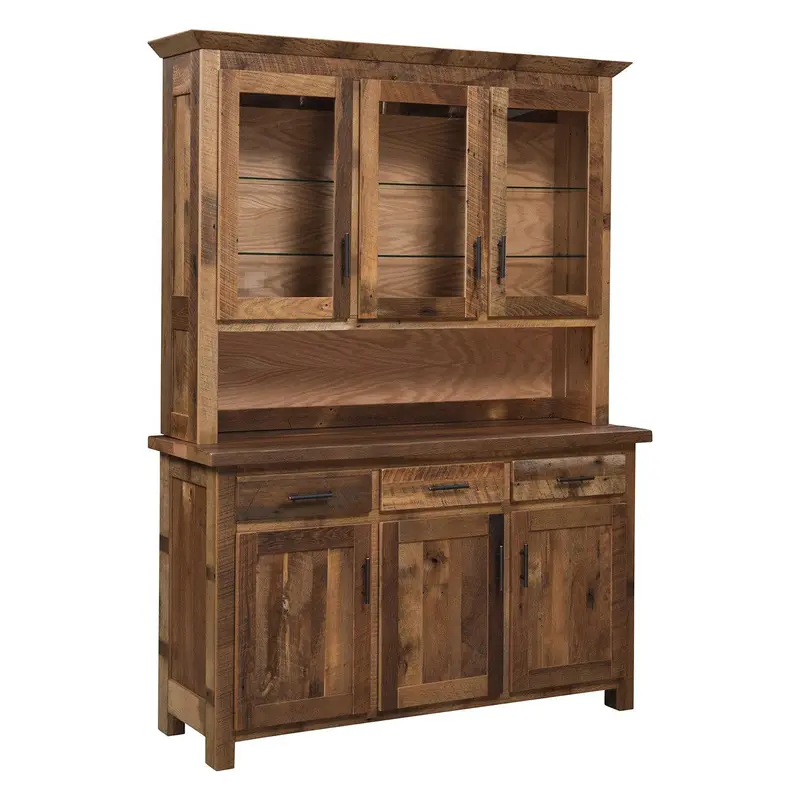 Edinburgh Amish Reclaimed Wood Hutch For Dining Spaces 1
