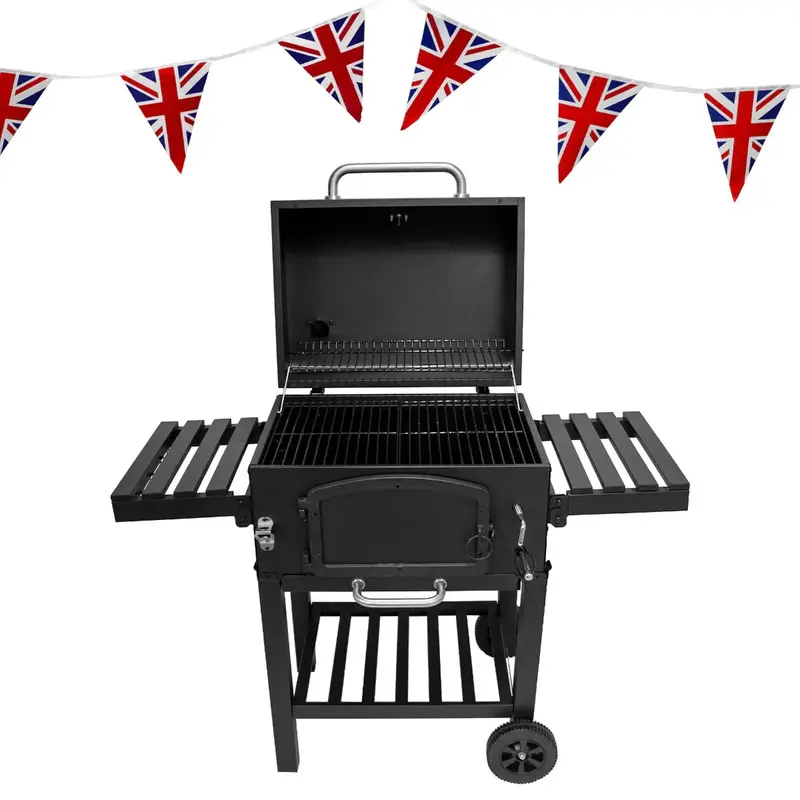 Extra-Large Bbq Smoker Grill With Union Jack Bunting 1