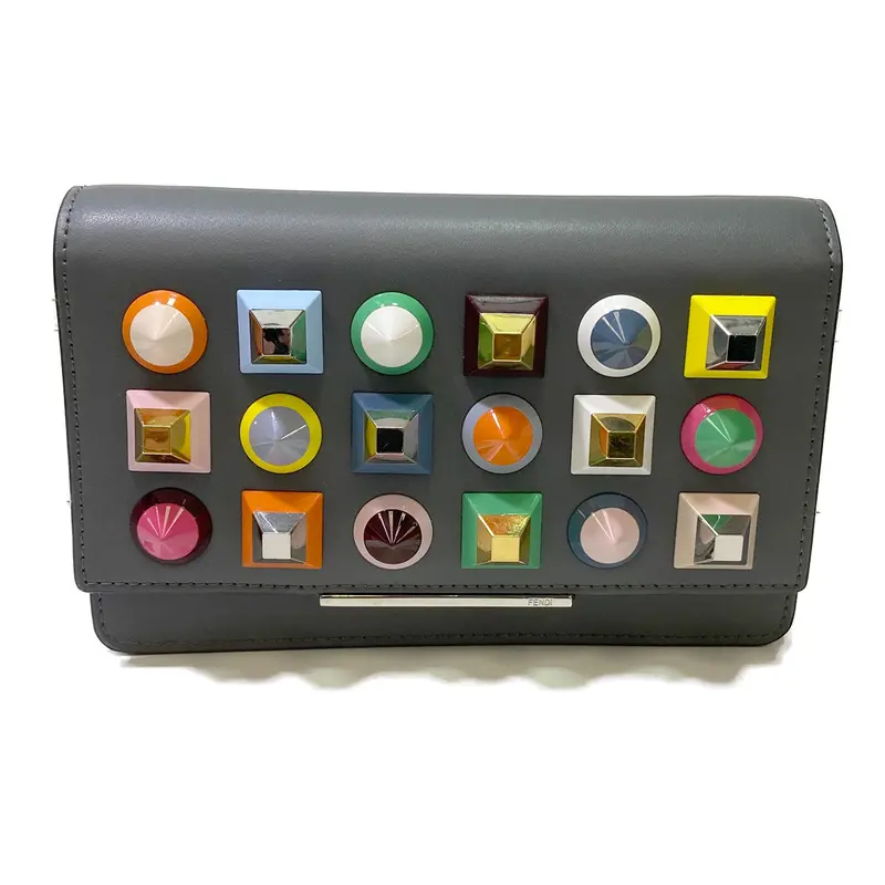 Fendi Rainbow-Embellished Wallet On Chain 1