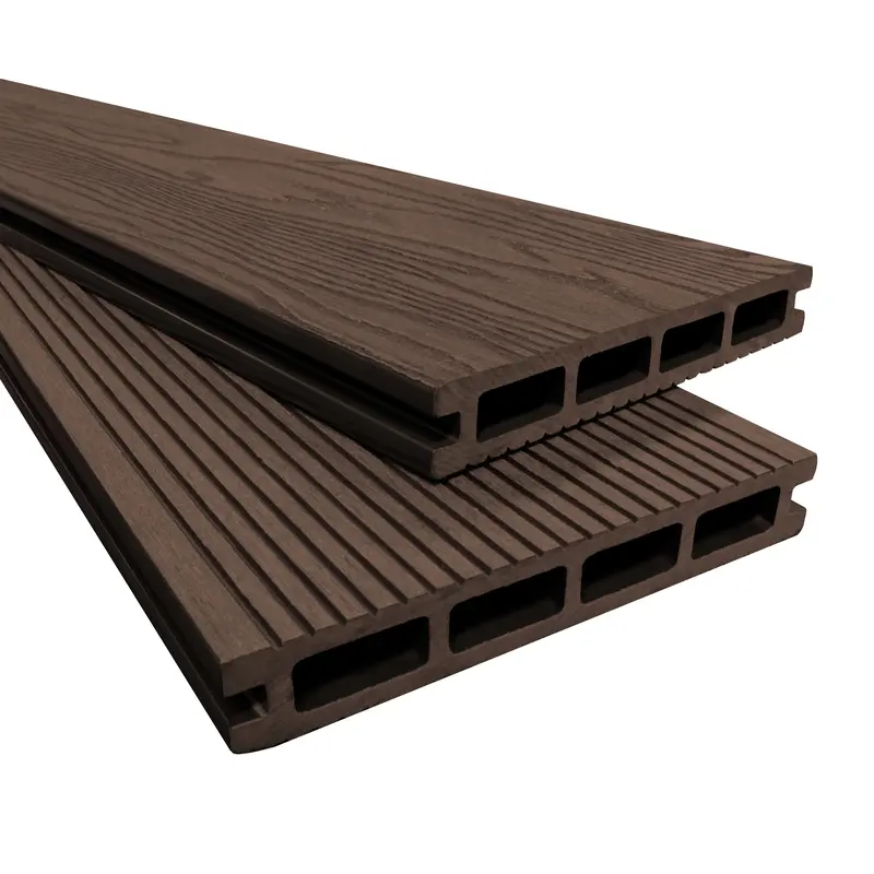 Five-Pack Brown Composite Decking Boards 1