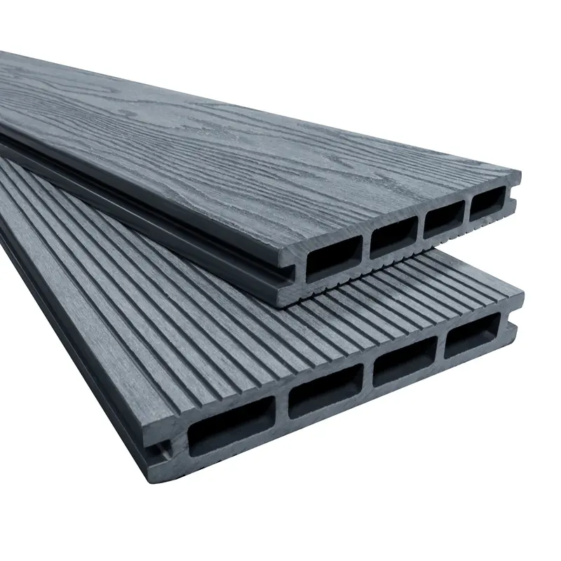 Five-Pack Grey Composite Decking Boards 1