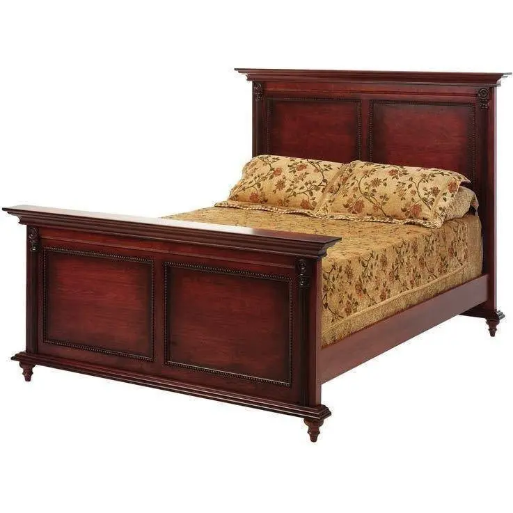 Fur Elise Amish Solid Wood Panel Bed 1