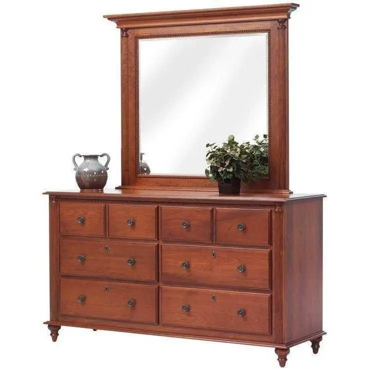 Fur Elise Amish Wide Dresser With Matching Mirror 1