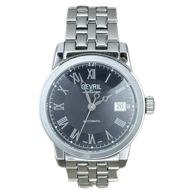 Gevril Madison Automatic Watch – Sleek Black Dial Design 1