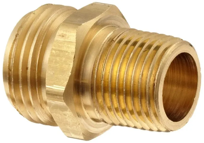 Gilmour 3/4-Inch Male Hose Thread To 1/2-Inch Male Iron Pipe Thread Brass Double-Male Fitting (807504-1001) 1