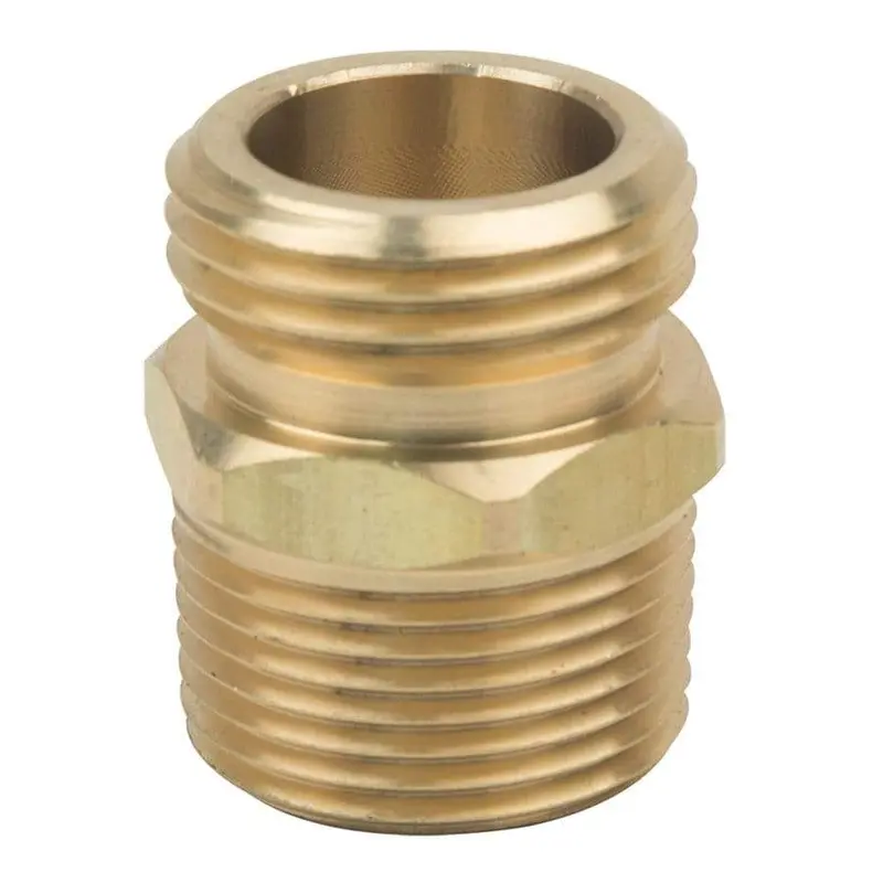 Gilmour 3/4-Inch Male Iron Pipe Thread To 3/4-Inch Male Hose Thread Double Male Brass Connector (877054-1002) 1