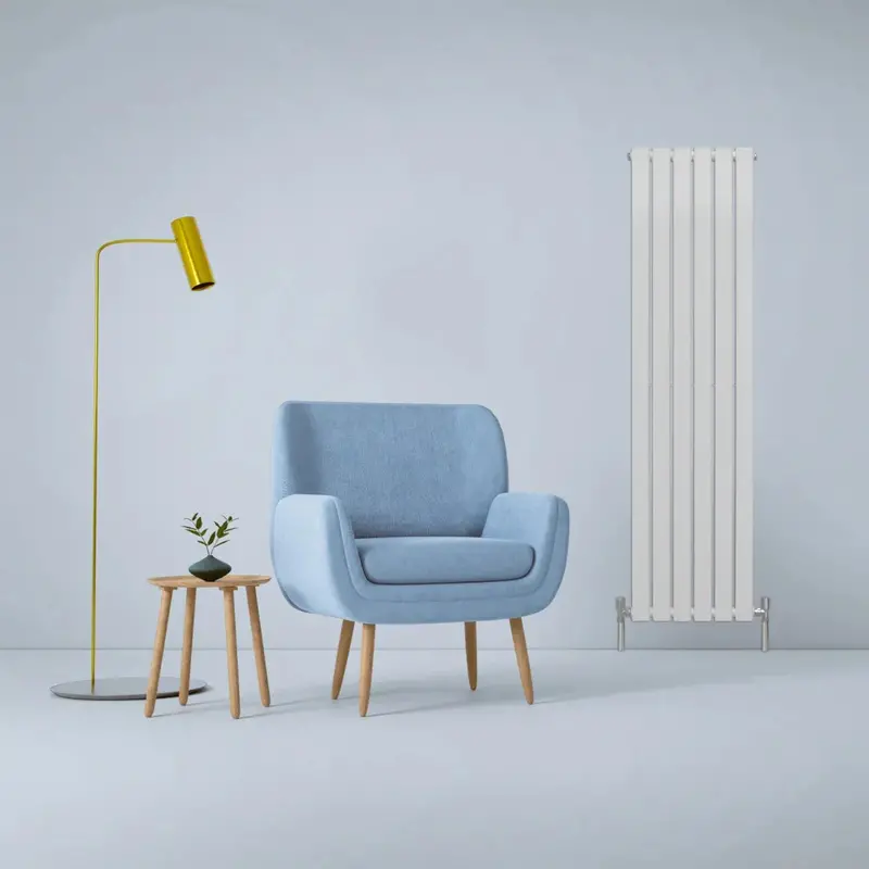 Gloss White Designer Flat Panel Radiator – 1600Mm X 420Mm 1