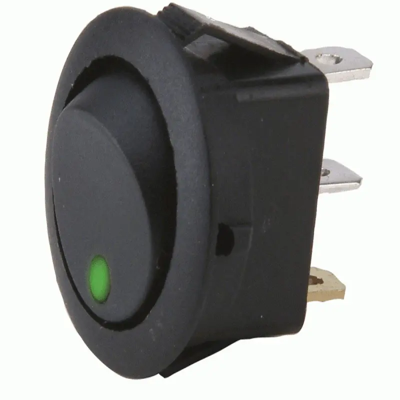 Green Round Rocker Switch – Industrial-Grade Toggle Switch (Ibrrsg) 1
