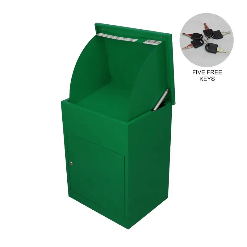 Green Rust-Resistant Mailbox For Outdoor Package Delivery 2