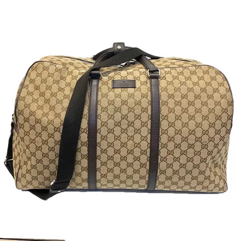 Gucci Beige Gg Logo Large Carry-On Duffle Bag 1