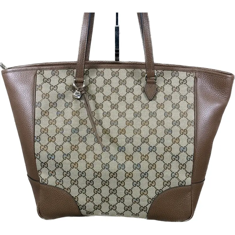 Gucci Bree Medium Zippered Tote – Beige Gg Monogram Canvas 1
