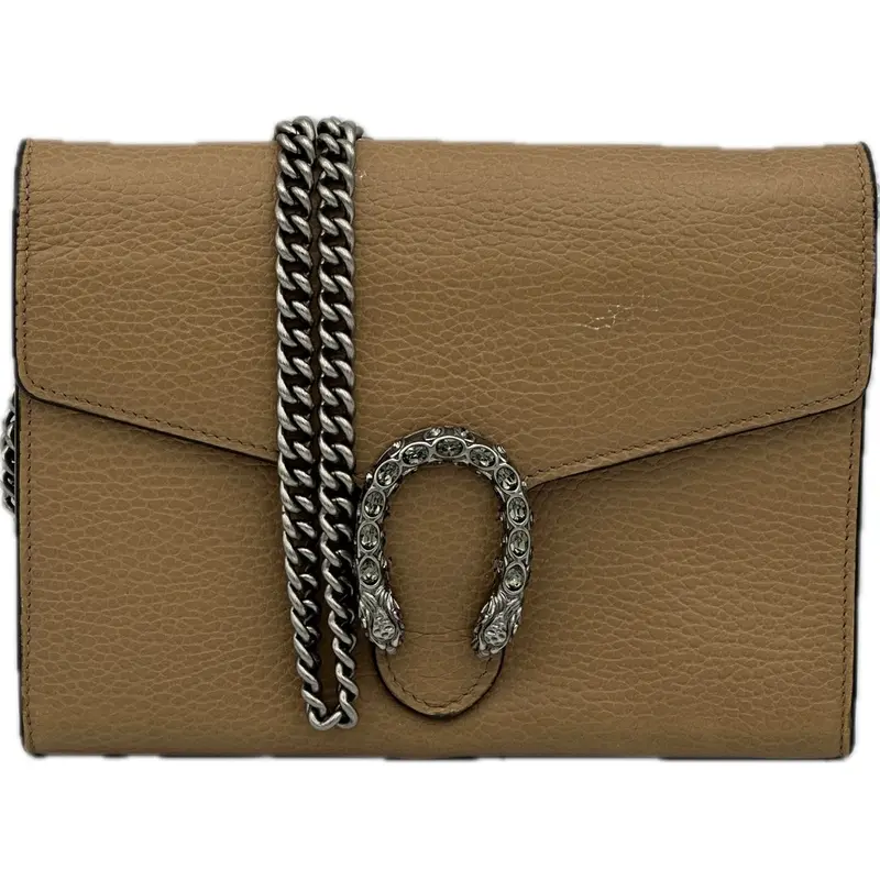 Gucci Dionysus Wallet On Chain – Brown Leather, Horsebit Detail 1