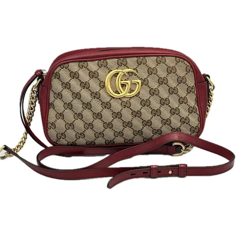 Gucci Gg Marmont Camera Bag In Vibrant Red Canvas 1