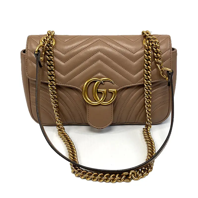 Gucci Gg Marmont Matelassé Small Shoulder Bag – Pink Leather 1