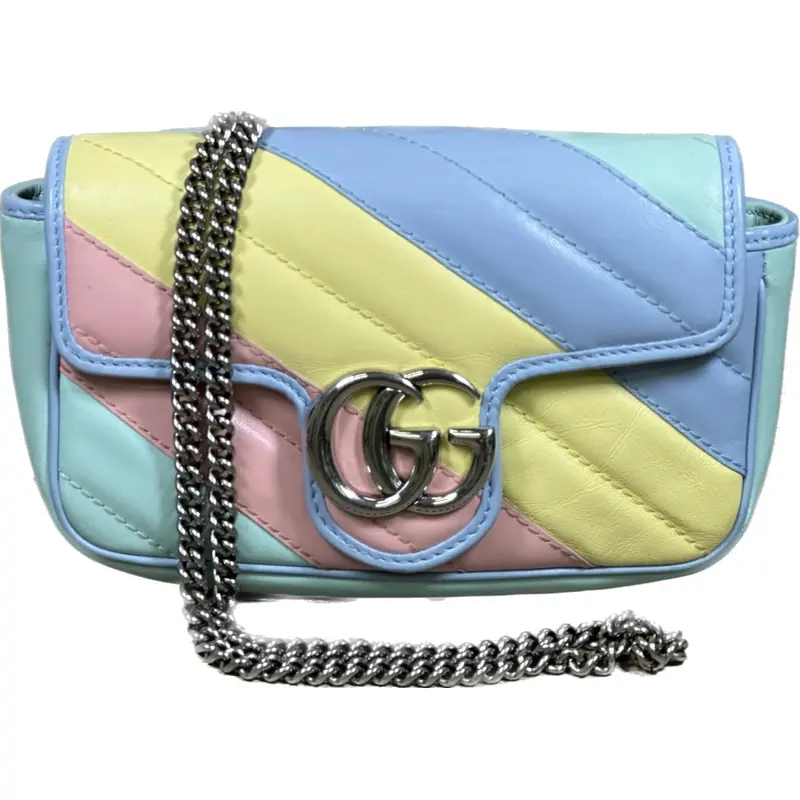 Gucci Gg Marmont Super Mini Bag – Multicolor Leather Accents 1