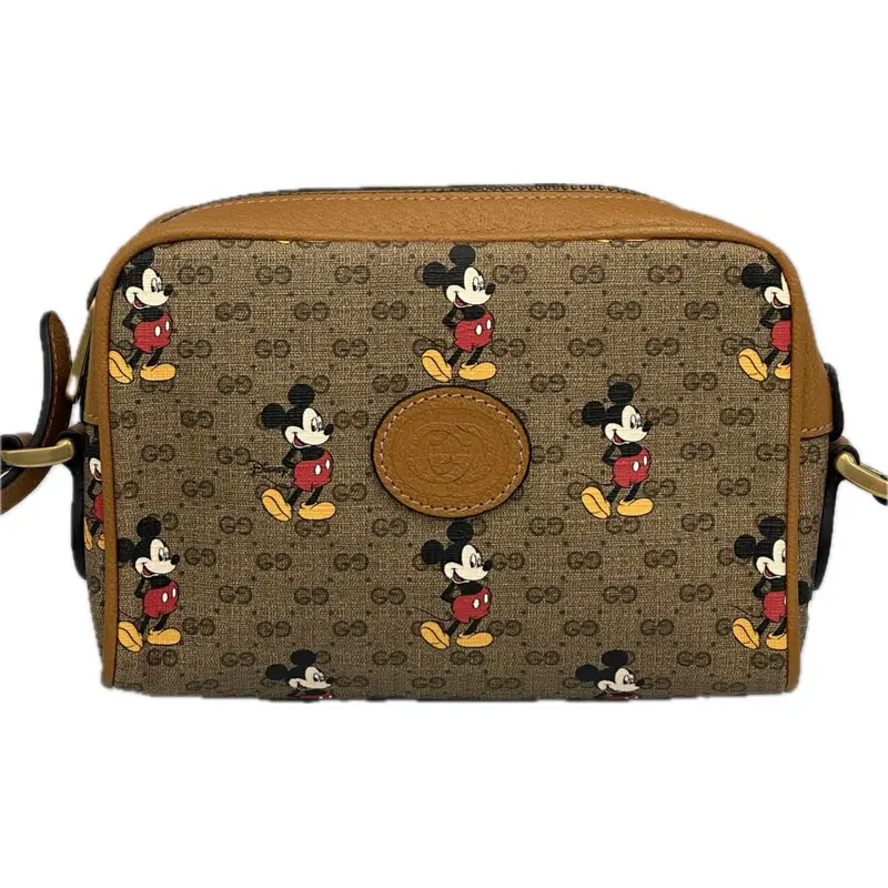 Gucci Gg Supreme Camera Bag Featuring Mickey Mouse Collaboration 1