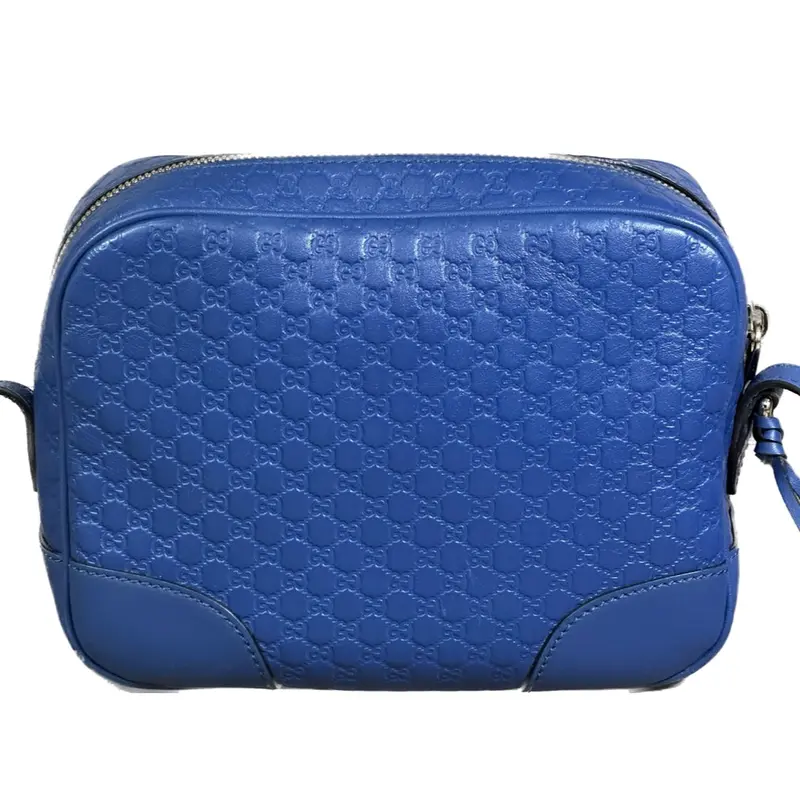 Gucci Guccissima Bree Crossbody Bag In Navy Blue 1