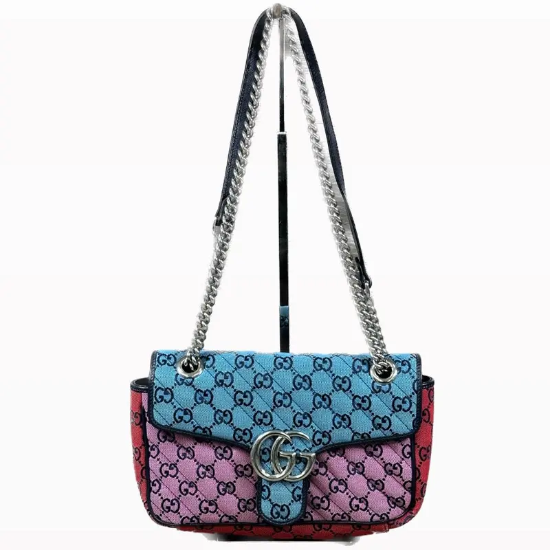 Gucci Marmont Small Shoulder Bag – Gg Canvas With Multicolor Accents 1