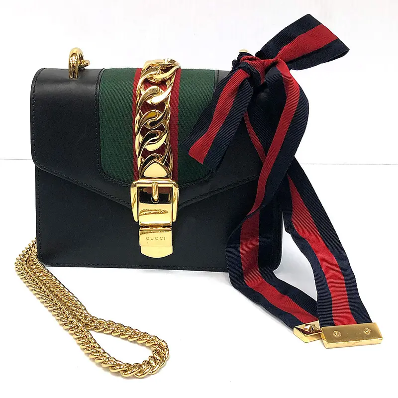 Gucci Sylvie Mini Leather Crossbody Shoulder Bag 1
