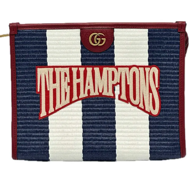 Gucci The Hamptons Striped Logo Mini Pouch 1