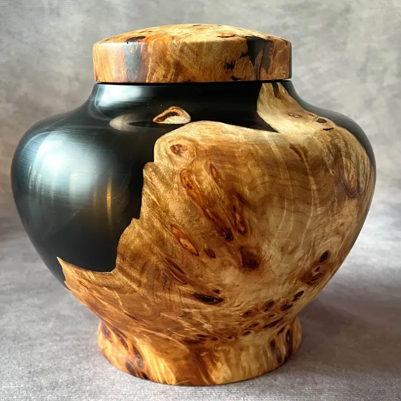 Handcrafted Burr Wood Pet Ashes Urn | Custom Uk Pet Memorials 1