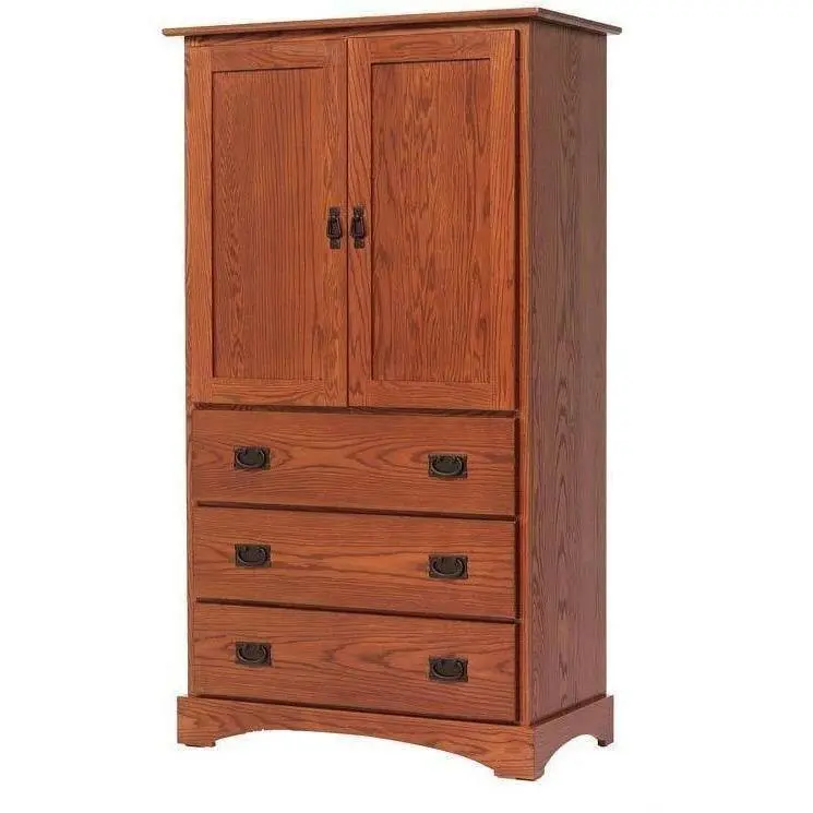 Handmade Old English Amish Armoire Cabinet 1