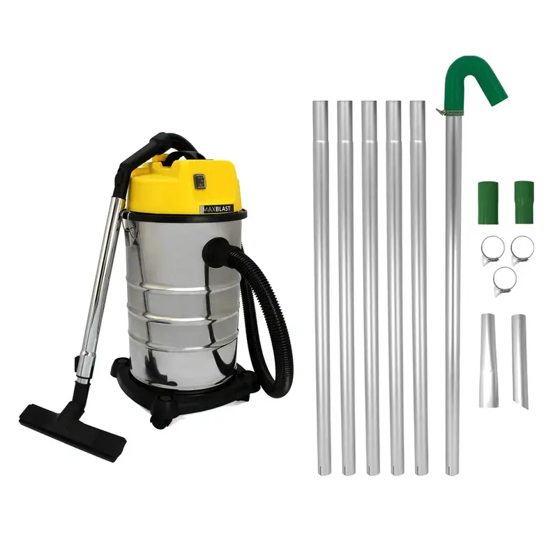 Heavy-Duty Gutter Cleaning Vacuum: Telescopic Poles + 30L Wet/Dry Vacuum Unit 1