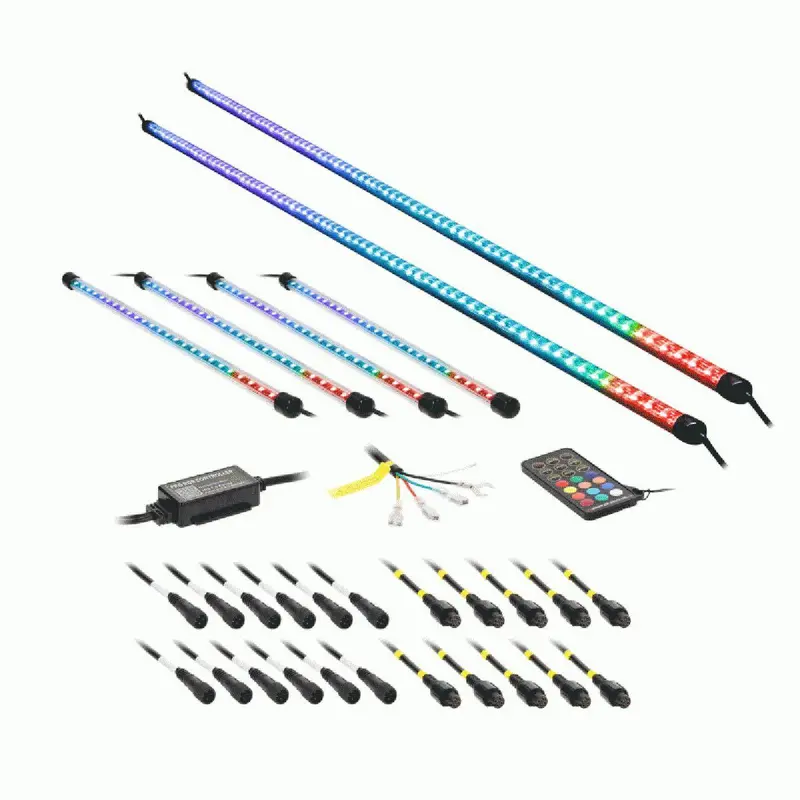 Heise He-Chase-Undgkt Smart 6-Piece Rgb Led Underglow Chasing Kit 1