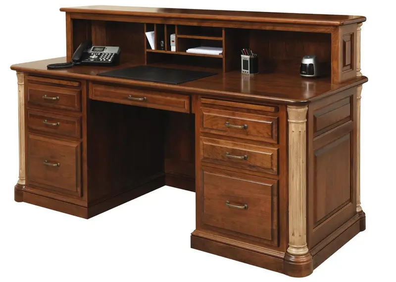 Jefferson Amish Desk With Privacy Cubby 1