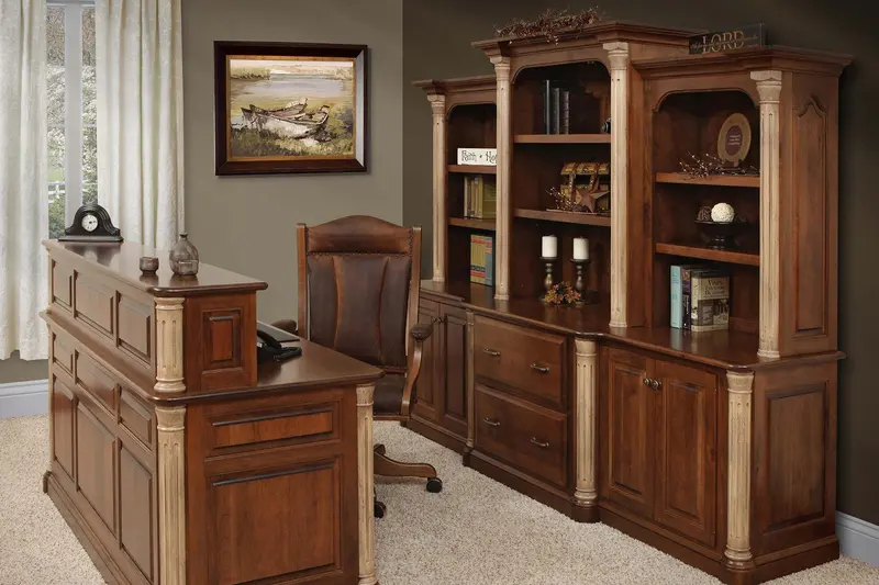 Jefferson Traditional Office Collection – Solid Hardwood Amish Design 1