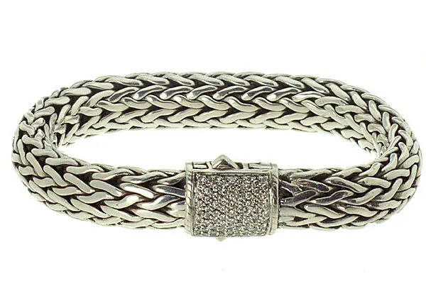 John Hardy Classic Pave Diamond Bracelet In Sterling Silver 1