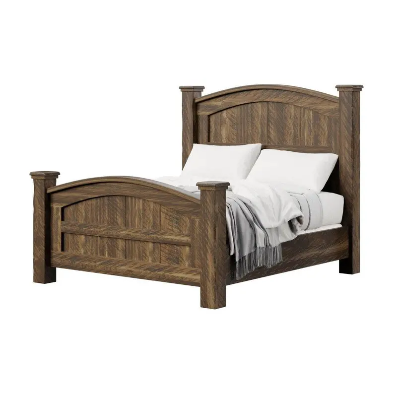 Kenton Amish Platform Bed With Solid Wood Construction 1