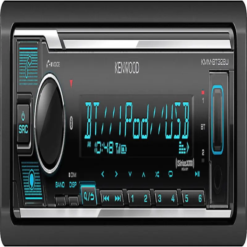 Kenwood Kmm-Bt522Hd Bluetooth-Enabled Mechless Radio With Satellite Radio Compatibility 1