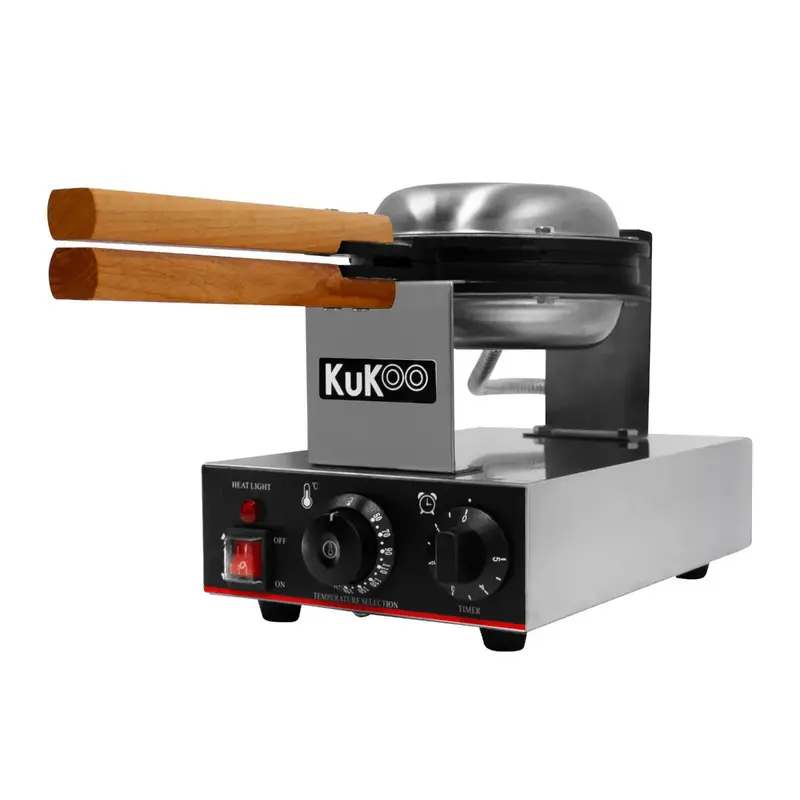 Kukoo Single-Plate Electric Waffle Iron With Rapid Heat-Up 1