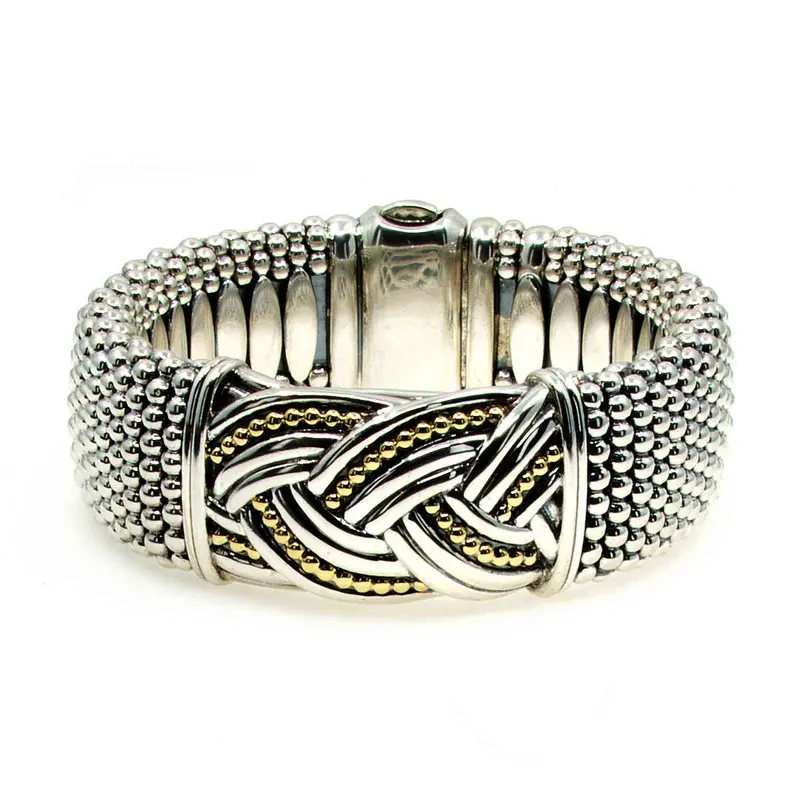 Lagos Caviar Torsade Knot Bracelet – Extra-Wide Textured Design 1