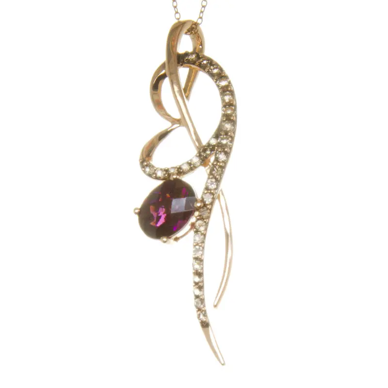 Le Vian Amethyst And Chocolate Quartz Rose Gold Pendant 1