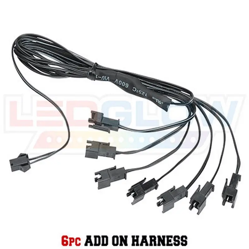 Led Glow Lumcadvmh6Add Power Harness – For Six Motorcycle Led Strips 1