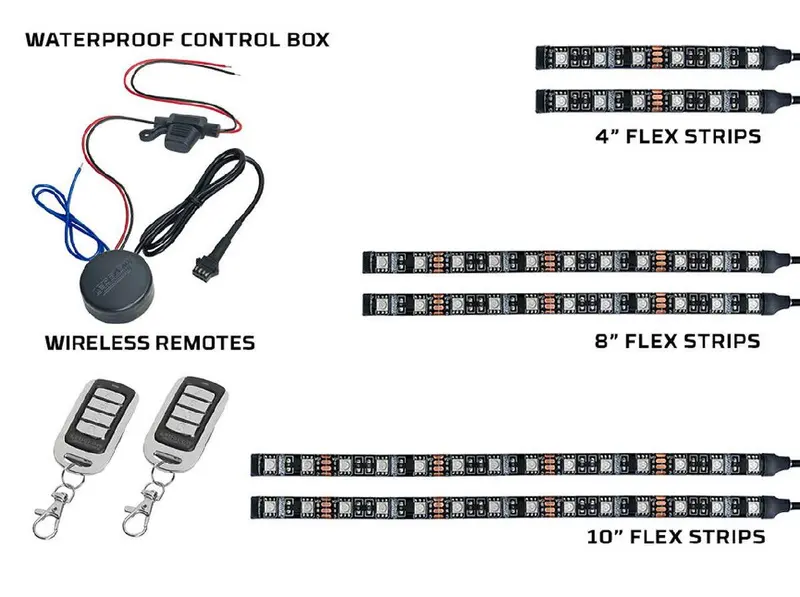 Ledglow 6-Piece Full-Spectrum Motorcycle Led Lighting Kit (Lu-Mc-Adv-M-6.3) 1