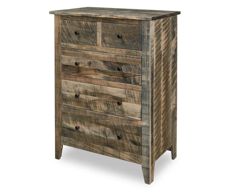 Livingston Amish 5-Drawer Short Chest – Sturdy Low-Profile Wooden Chest 1