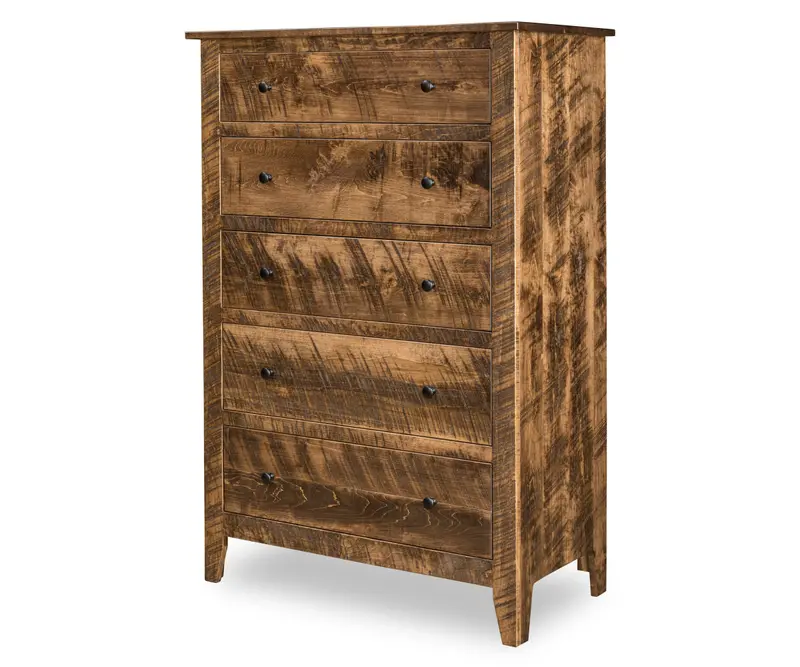 Livingston Amish 5-Drawer Tall Chest – Traditional Hardwood Storage Chest 1
