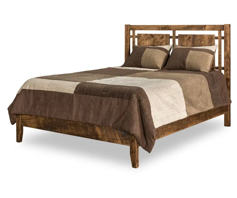 Livingston Amish Queen Bed – Rustic Hardwood Bed Frame With Amish Construction 1