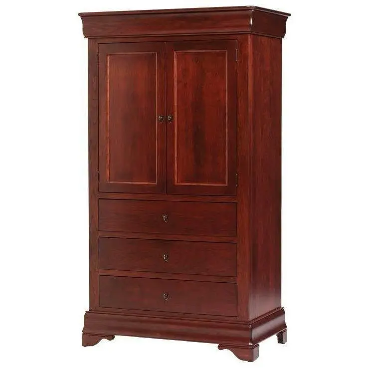 Louis Philippe Amish Armoire – Full-Height Wardrobe With Hanging Space 1
