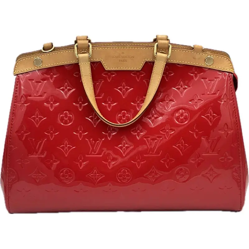 Louis Vuitton Brea Mm Handbag In Red Monogram Vernis Leather 1