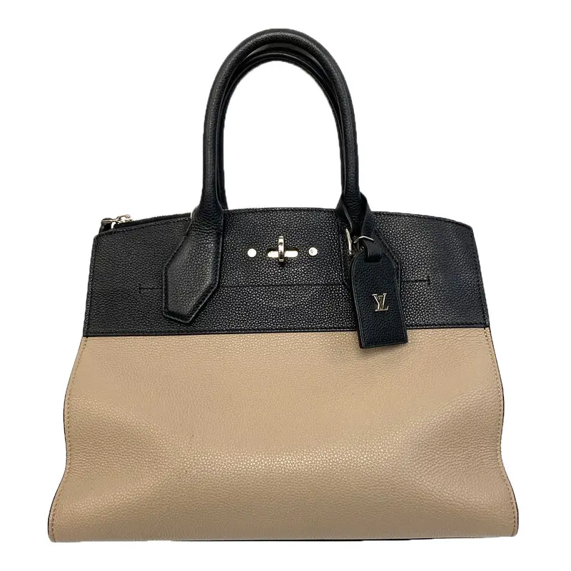 Louis Vuitton City Steamer Mm: Dual-Function Black And Beige Bag 1
