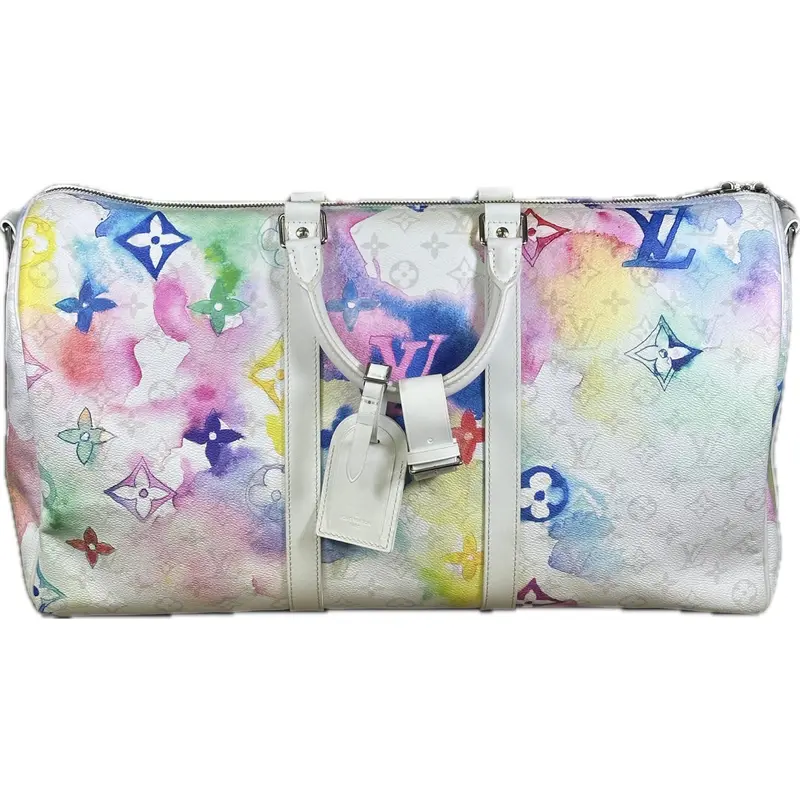 Louis Vuitton Keepall Bandoulière 50 Travel Bag – Monogram Watercolor Multicolor Canvas 1