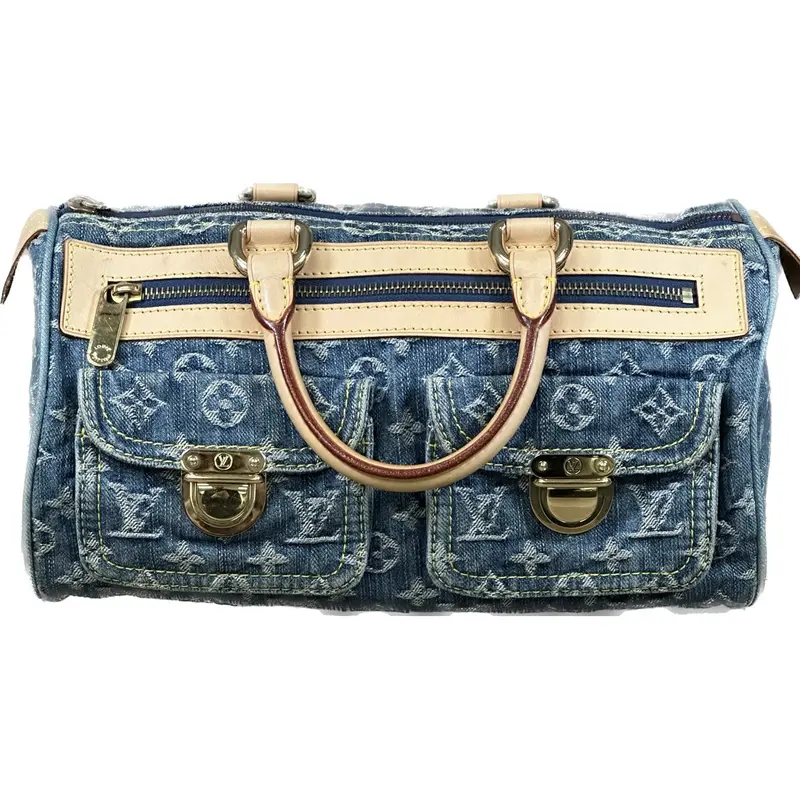 Louis Vuitton Neo Speedy Crossbody Bag In Blue Denim 1